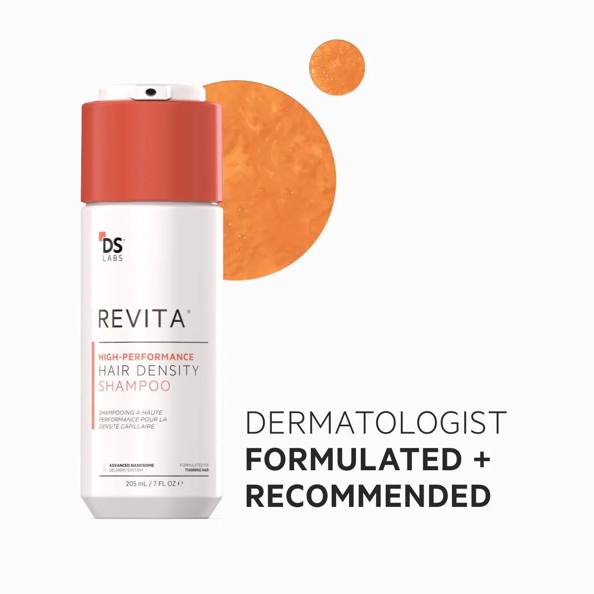 DS Labs Revita Shampoo – High-Performance Hair Density Shampoo, Volumizing & Thickening, Fuller, Healthier-Looking Hair, Sulfate & Silicone Free, For Men & Women, 205mL